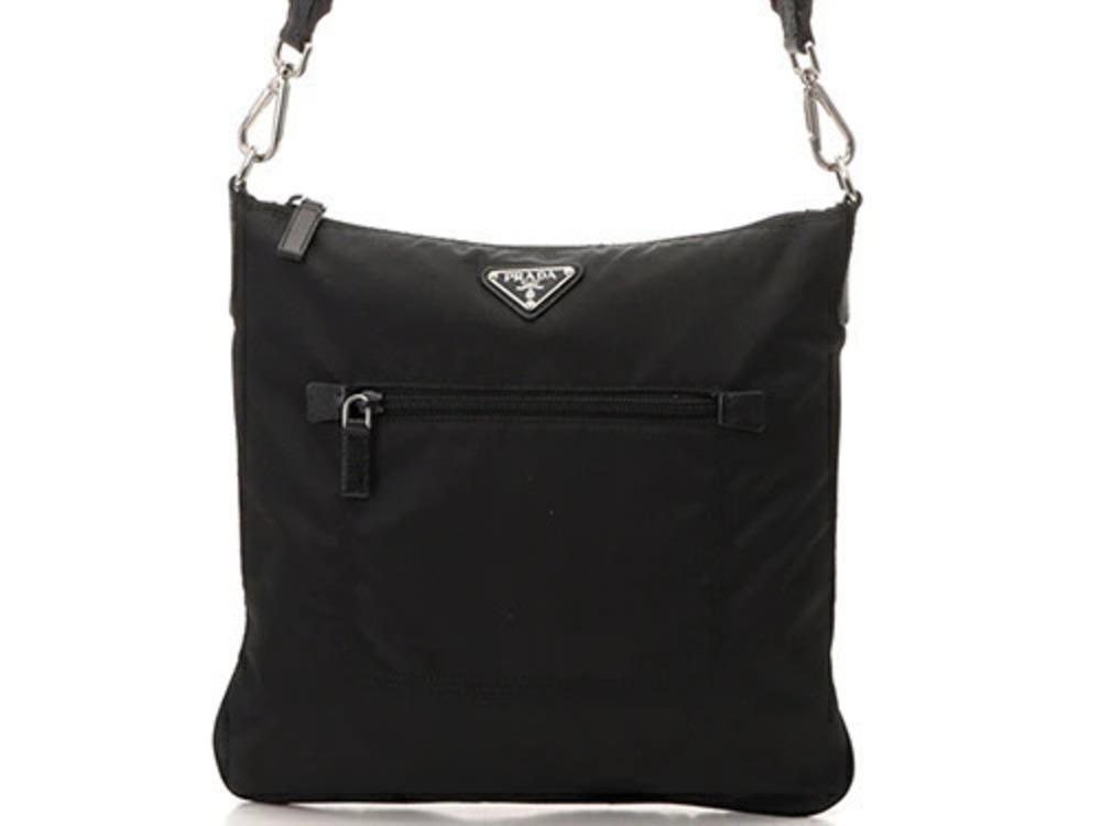 Prada Hobo Bag Black Saffiano Leather